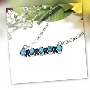 New! Turquoise, Semi Stone,  Bar Necklace